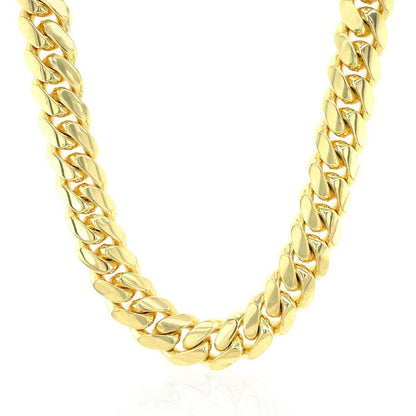 14k Classic Miami Cuban Solid Chain