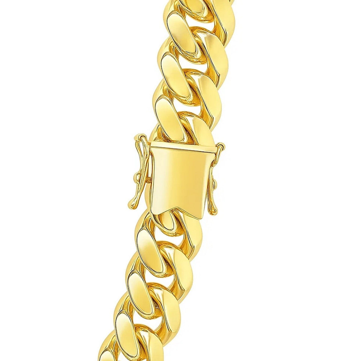 14k Classic Miami Cuban Solid Chain