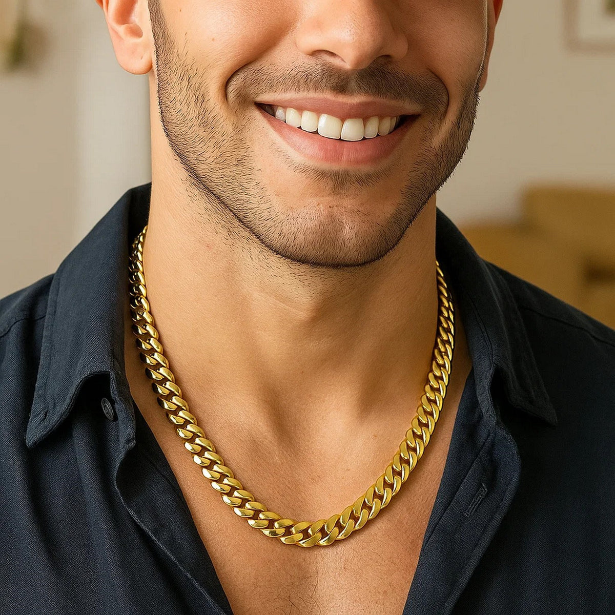 14k Classic Miami Cuban Solid Chain