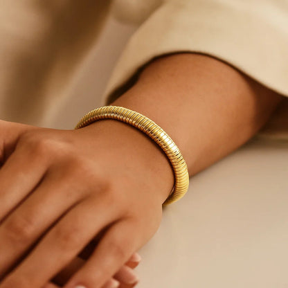 Tubogas Bracelet  in 14K Yellow Gold (5.00 mm)
