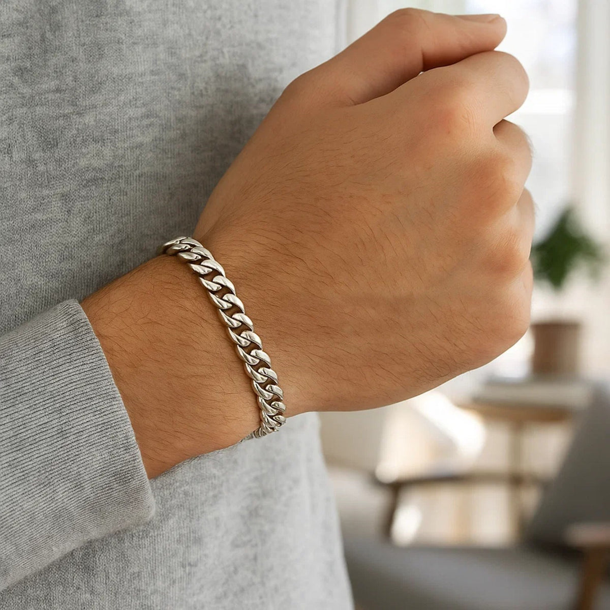 14k Miami Cuban Semi Solid Bracelet (4.50 mm)