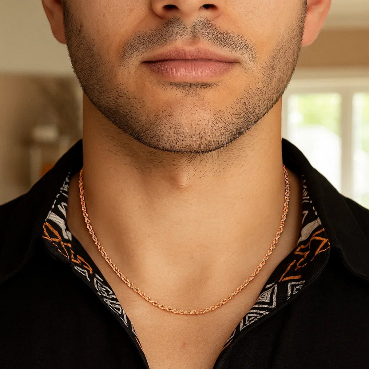 14k Yellow Gold Solid Diamond Cut Rope Chain
