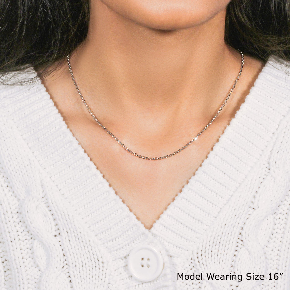 18k Diamond Cut Cable Link Chain