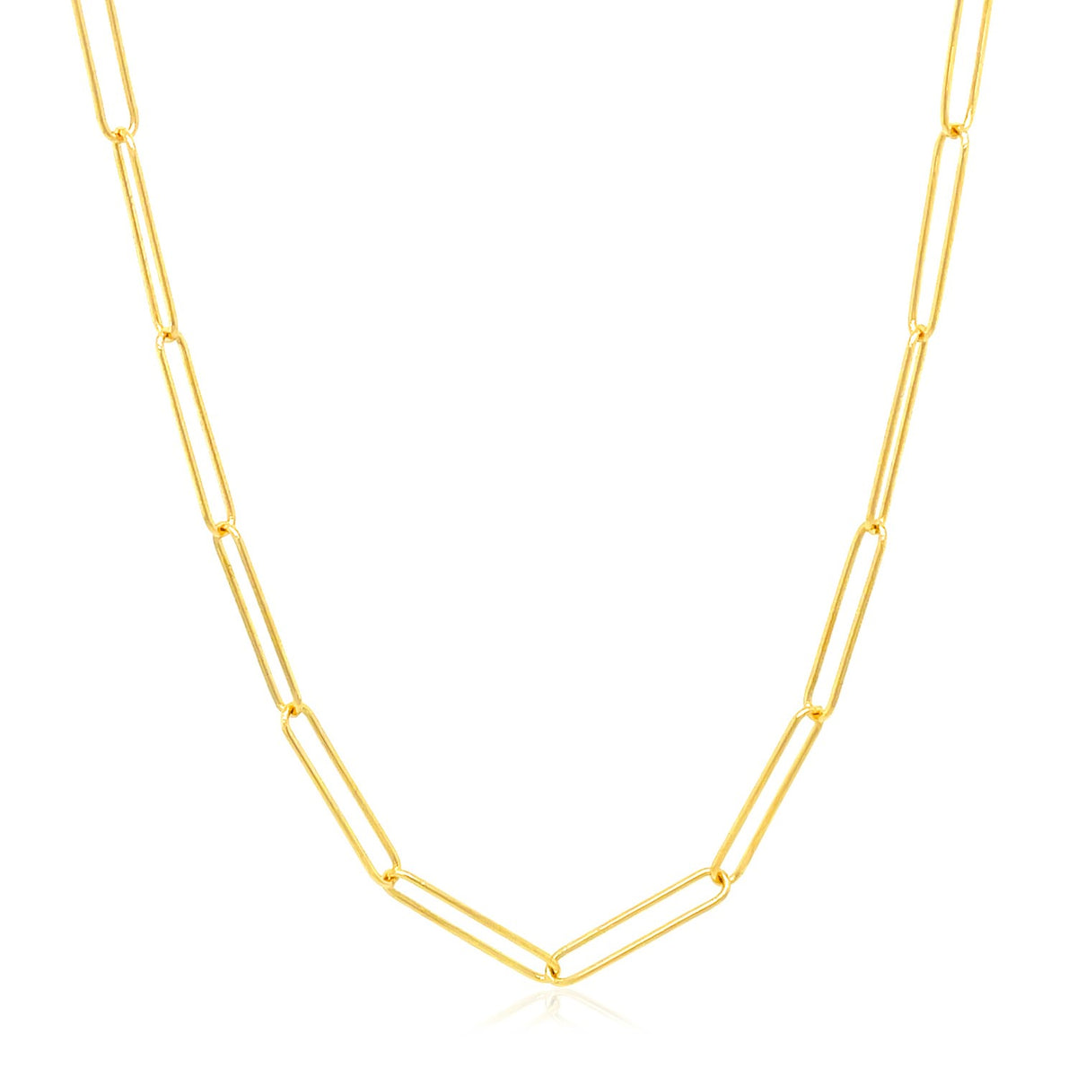 14k Wire Paperclip Chain (2.7 mm)