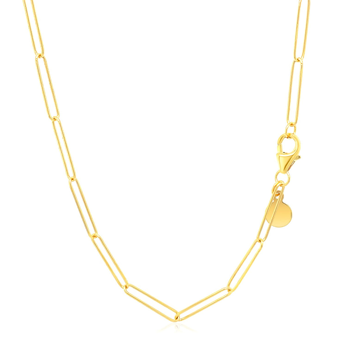 14k Wire Paperclip Chain (2.7 mm)