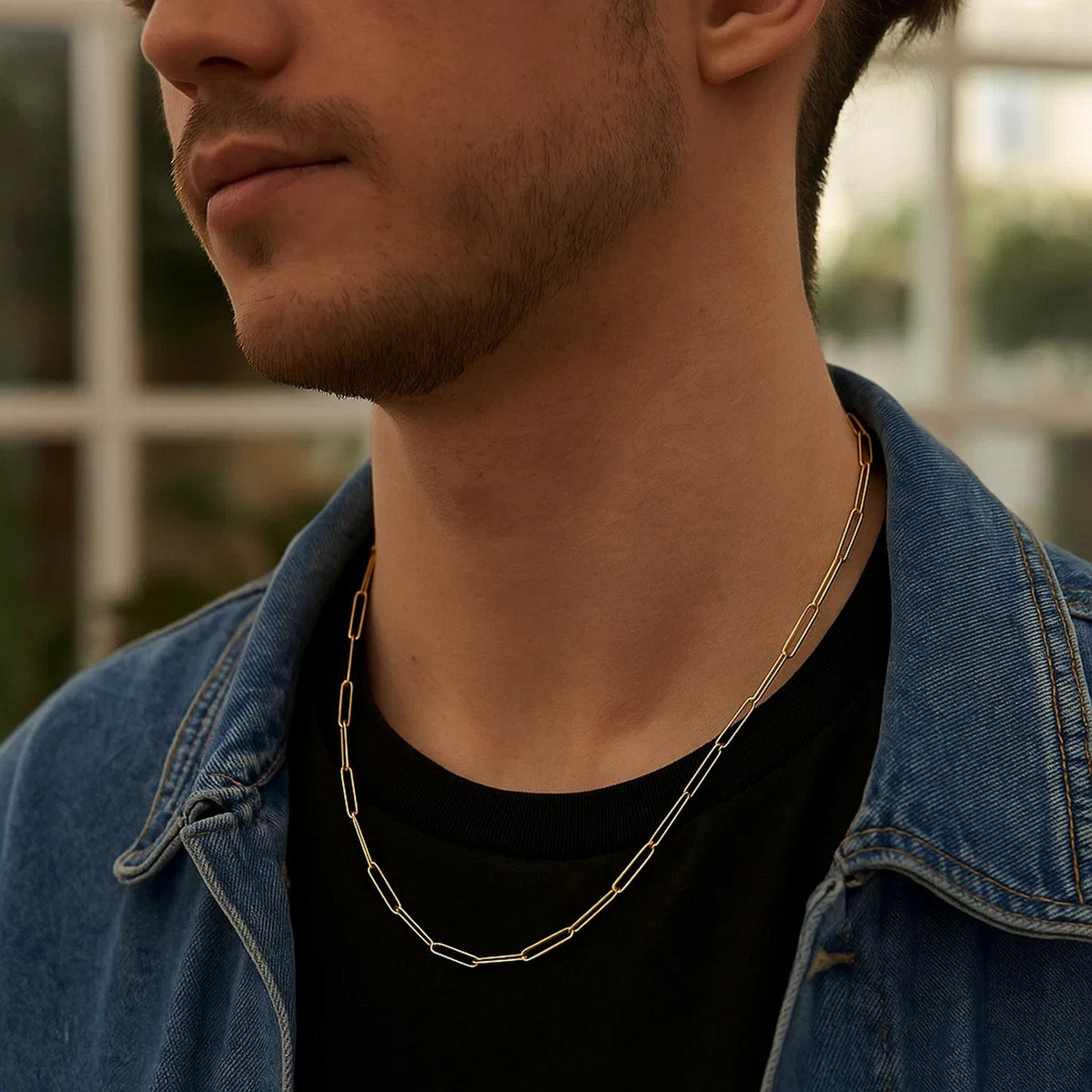 14k Wire Paperclip Chain (2.7 mm)