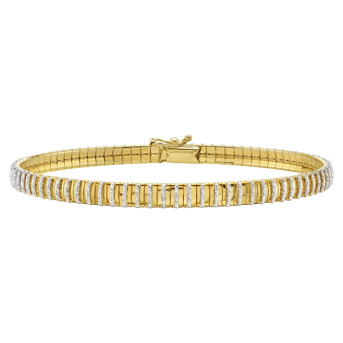 14K White Gold Mini Diamante Bracelet (4.00 mm)
