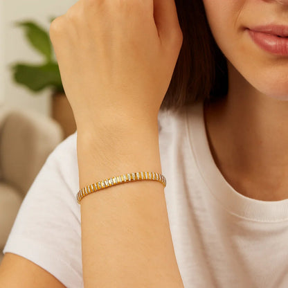 14K White Gold Mini Diamante Bracelet (4.00 mm)