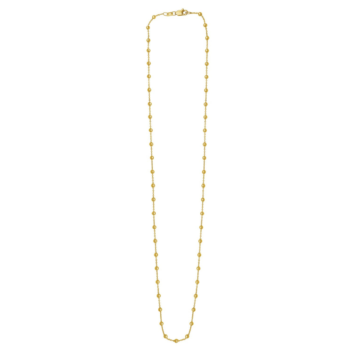 Layering Saturn Bead Necklace in 14K Yellow Gold