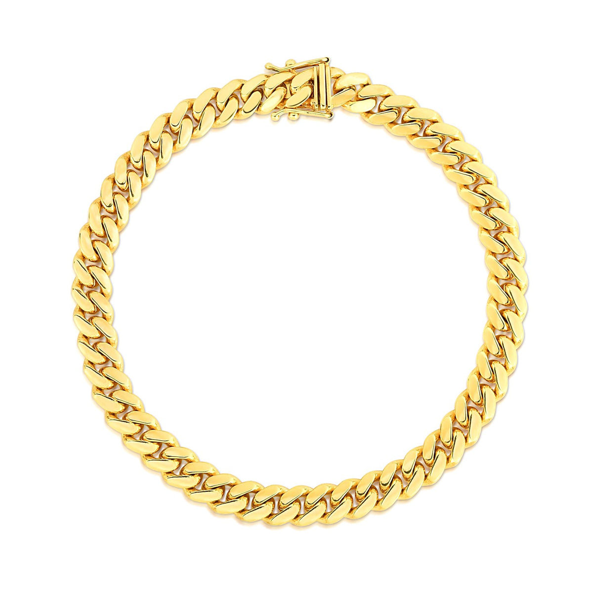14k Classic Miami Cuban Solid Bracelet (5.00 mm)