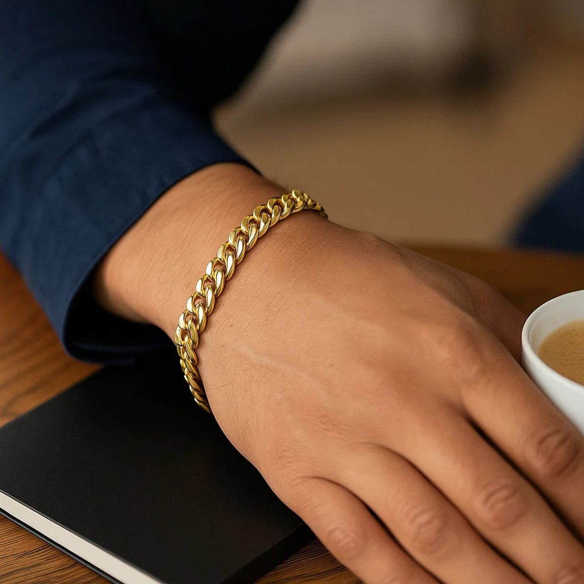 14k Classic Miami Cuban Solid Bracelet (5.00 mm)