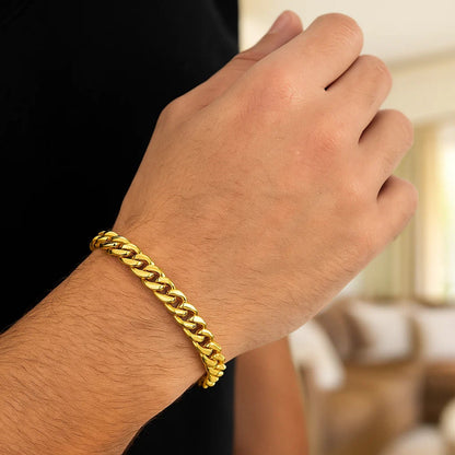 14k Classic Miami Cuban Solid Bracelet (5.00 mm)