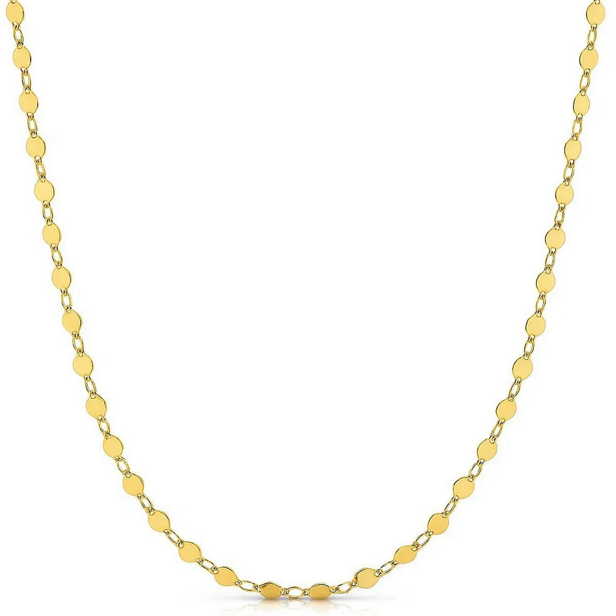 14k Necklace with Polished Circles
