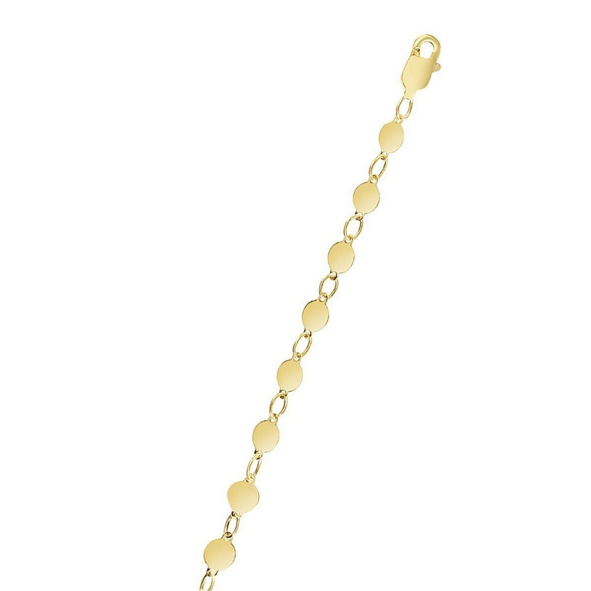 14k Necklace with Polished Circles