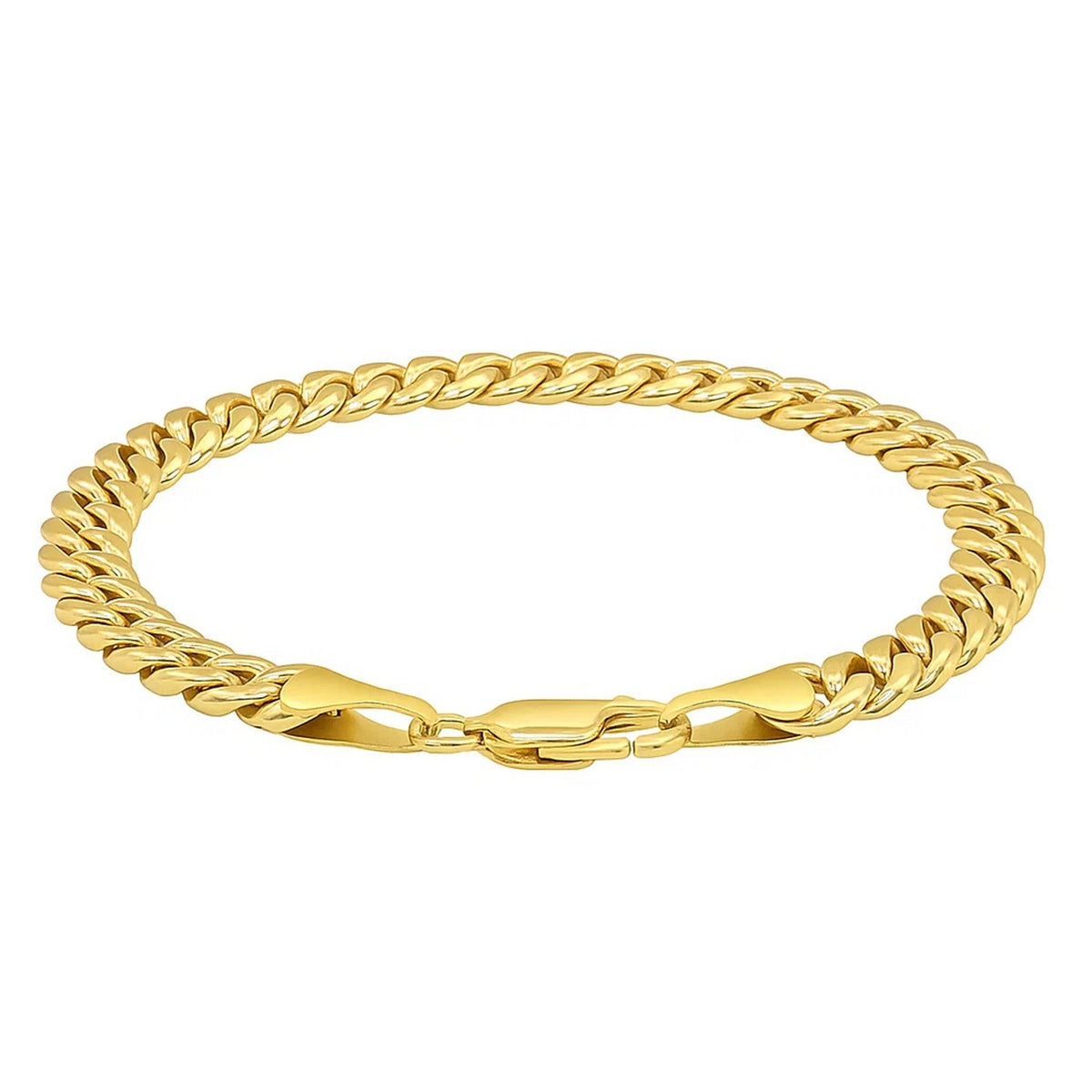 14k Miami Cuban Semi Solid Bracelet (4.50 mm)