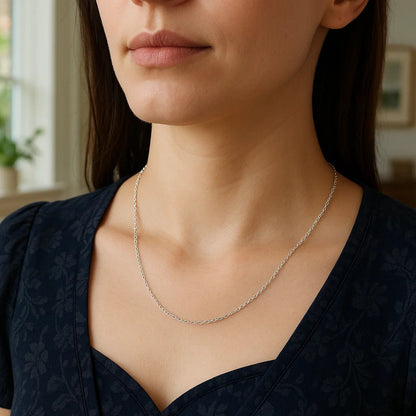 14k Yellow Gold Round Cable Link Chain