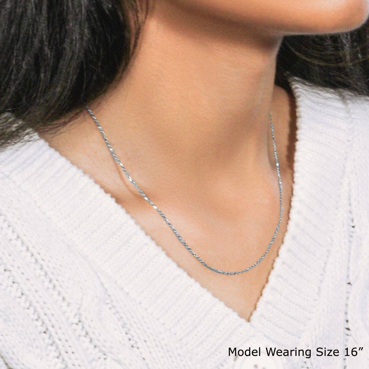 18k Diamond Cut Cable Link Chain