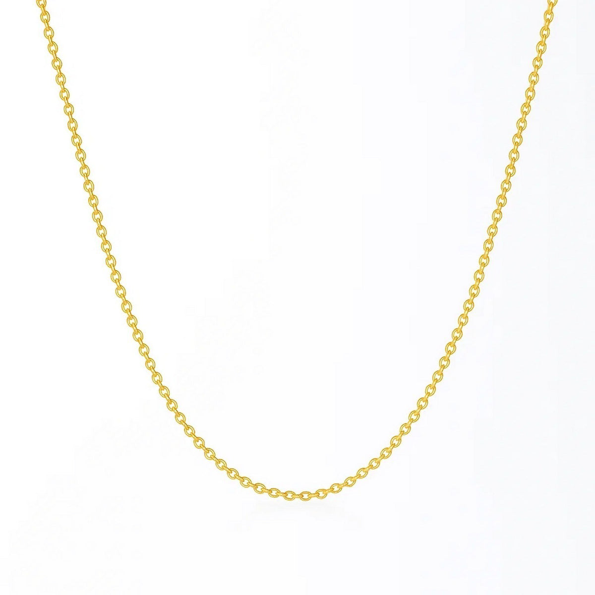 14k Yellow Gold Round Cable Link Chain