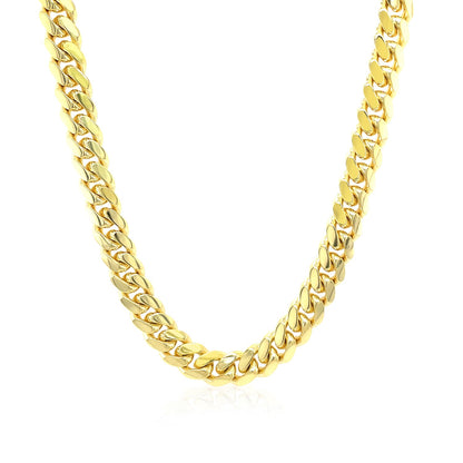 14k Classic Miami Cuban Solid Chain