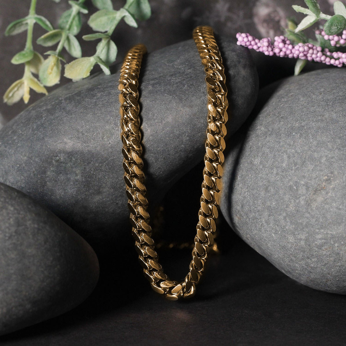 14k Classic Miami Cuban Solid Chain