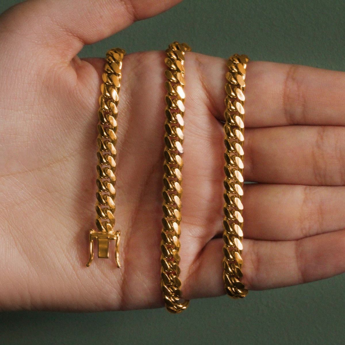 14k Classic Miami Cuban Solid Chain