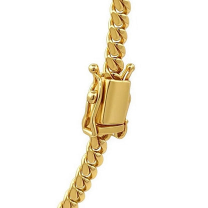 14k Classic Miami Cuban Solid Chain