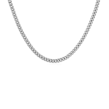 14K White Gold Gourmette Chain