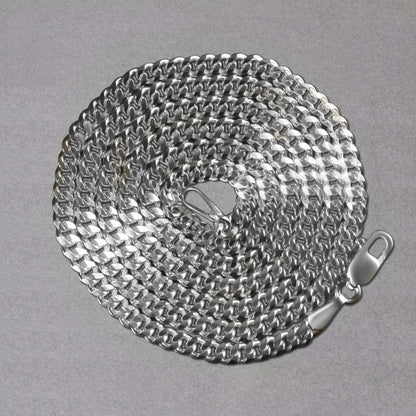 14K White Gold Gourmette Chain