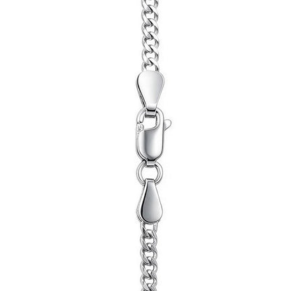 14K White Gold Gourmette Chain
