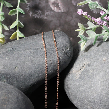 14k Yellow Gold Round Cable Link Chain