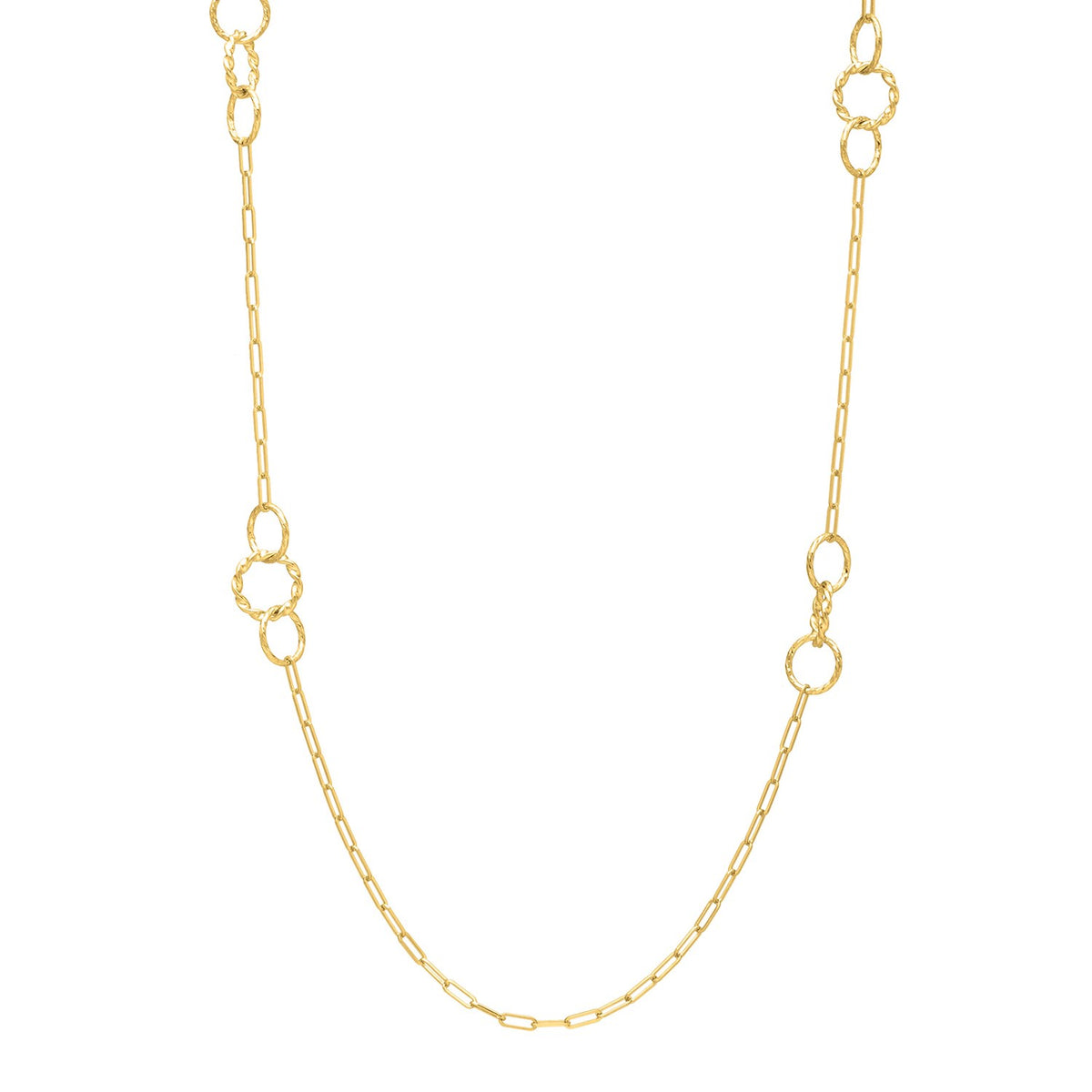 Twistted Link Necklace in 14K Yellow Gold
