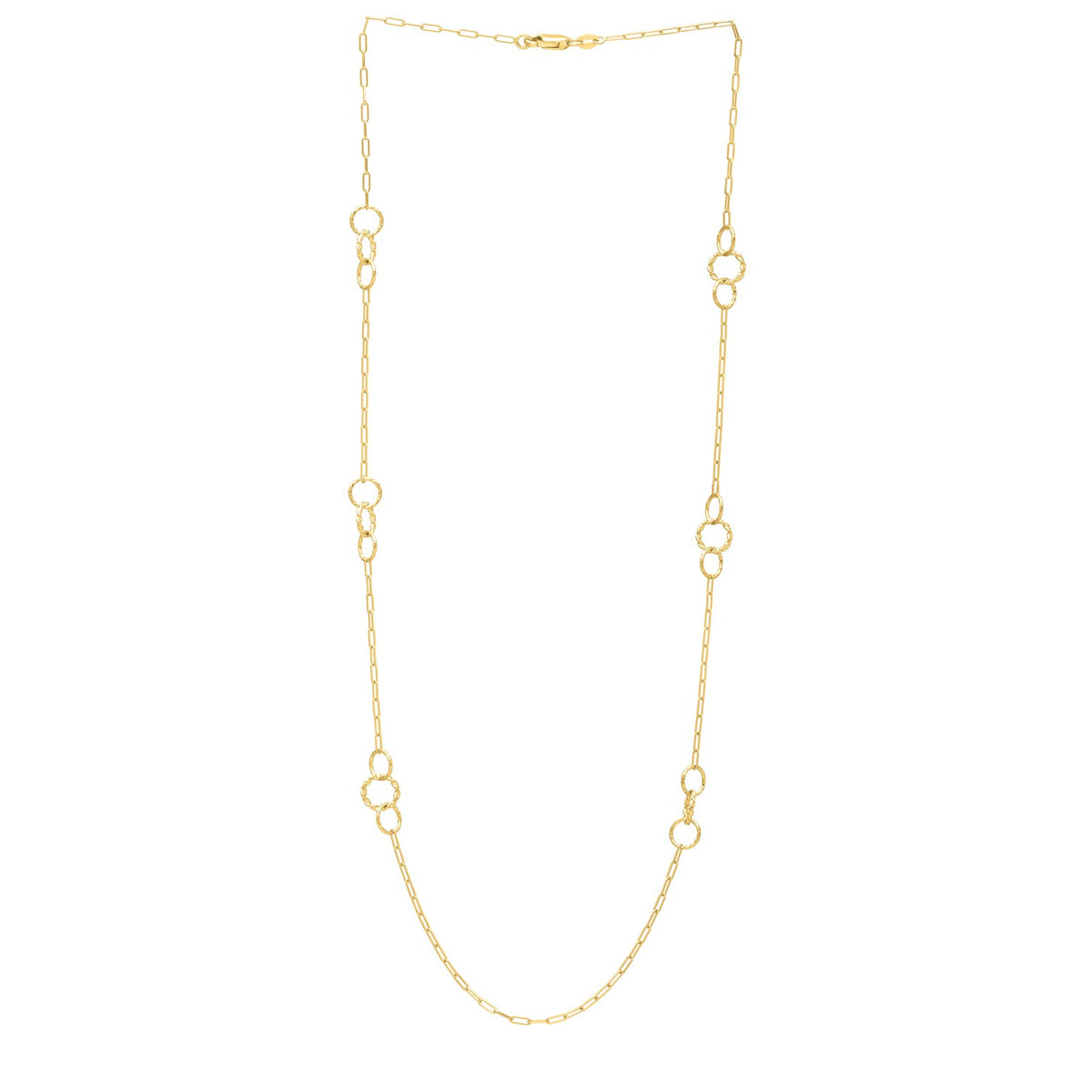 Twistted Link Necklace in 14K Yellow Gold