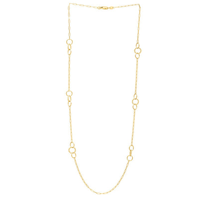 Twistted Link Necklace in 14K Yellow Gold