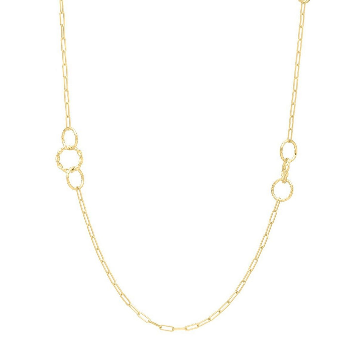 Twistted Link Necklace in 14K Yellow Gold