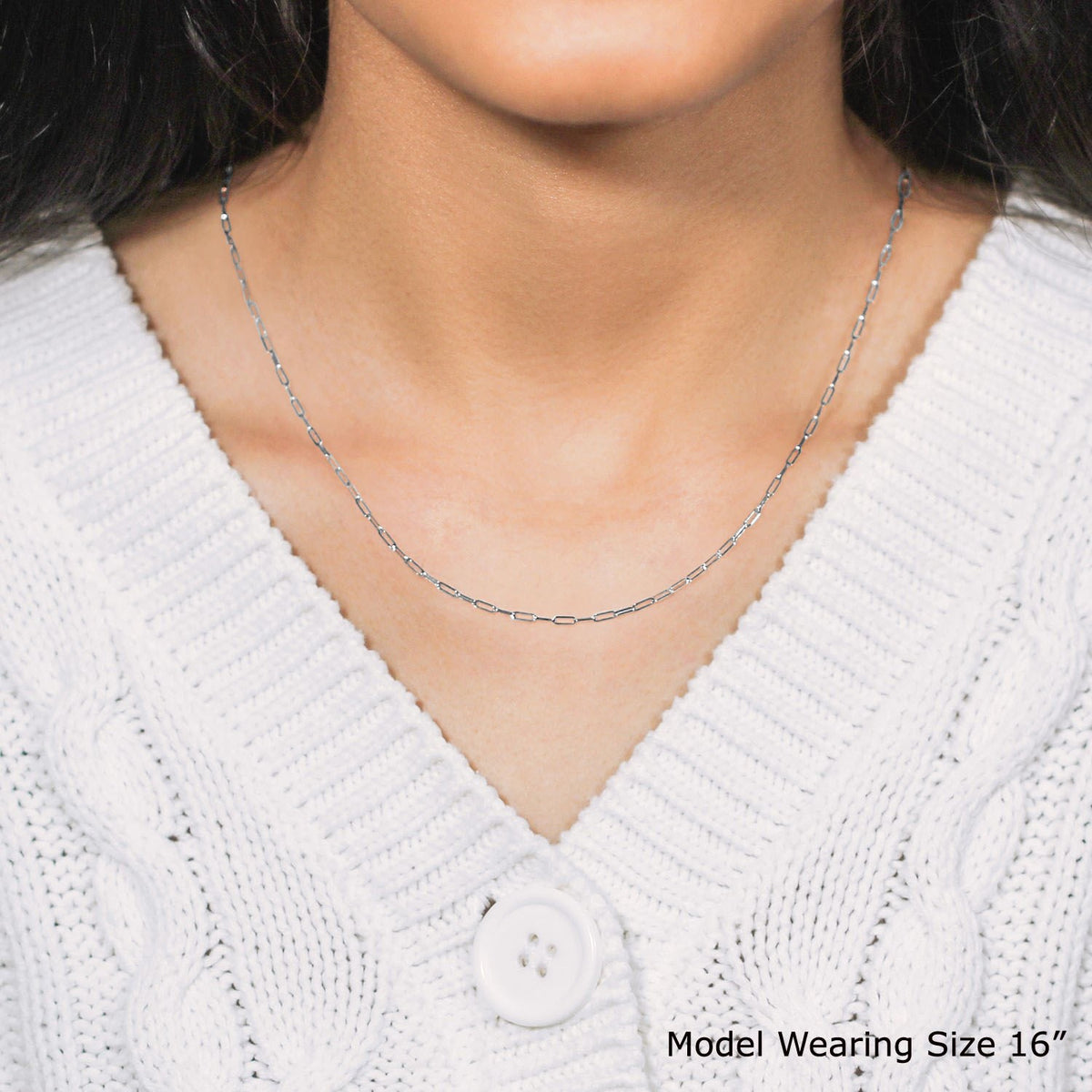14k Adjustable Paperclip Chain (1.50 mm)