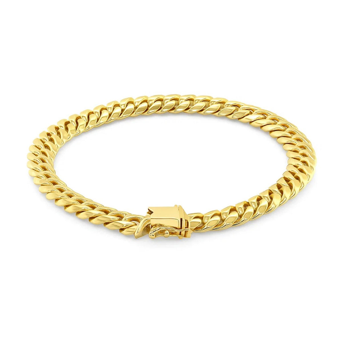 14k Classic Miami Cuban Solid Bracelet (5.00 mm)