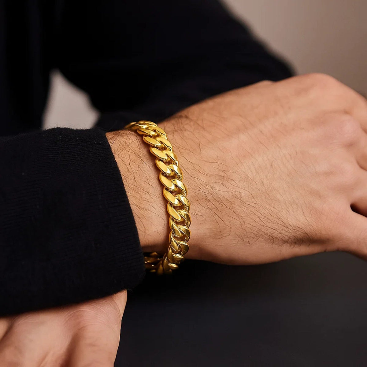14k Classic Miami Cuban Solid Bracelet (5.00 mm)