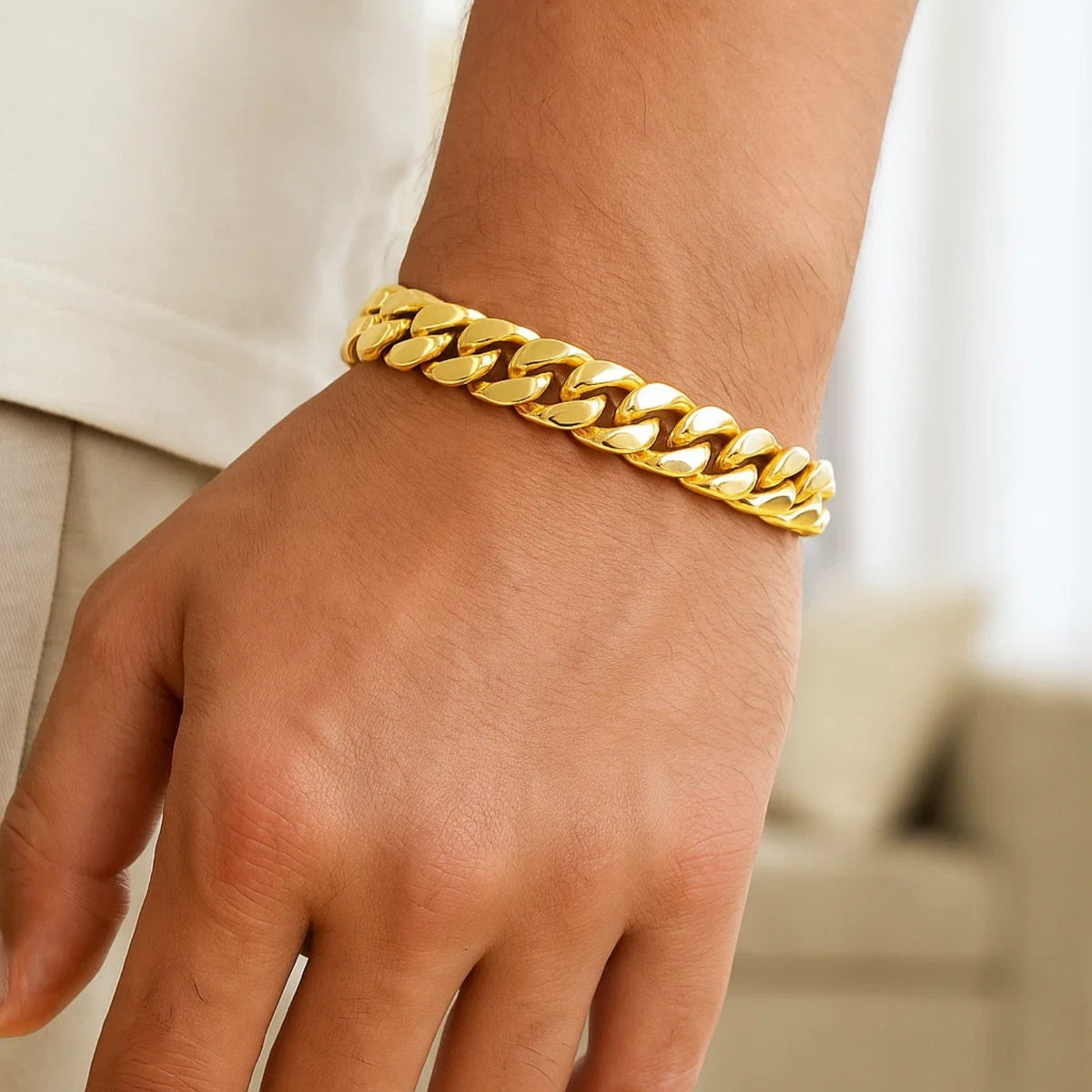 14k Classic Miami Cuban Solid Bracelet (5.00 mm)