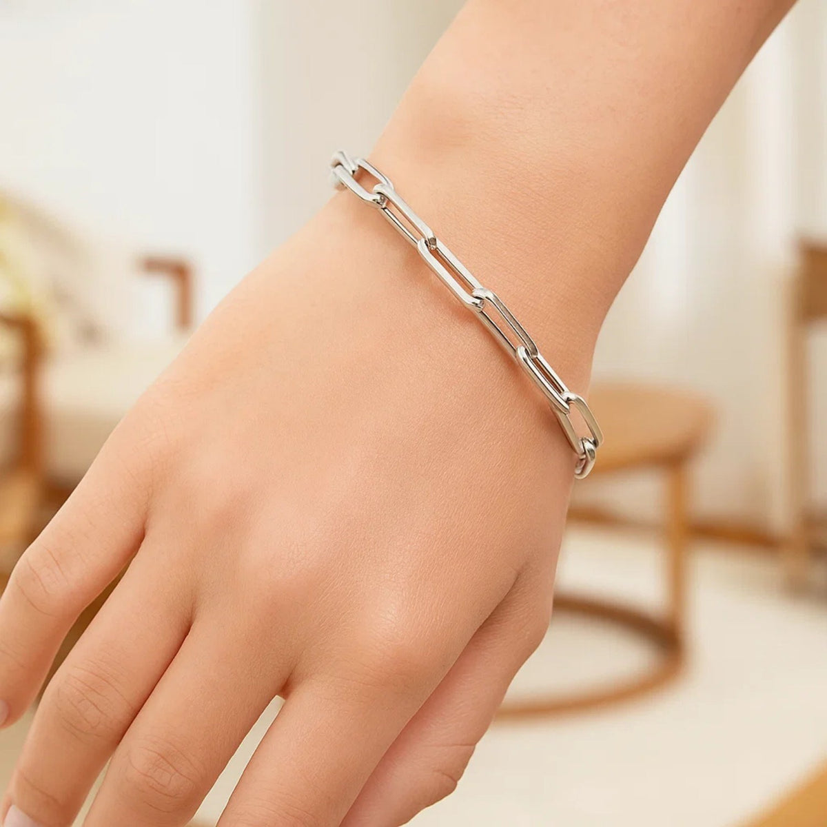 14K Extra Wide Paperclip Chain Bracelet (6.10 mm)