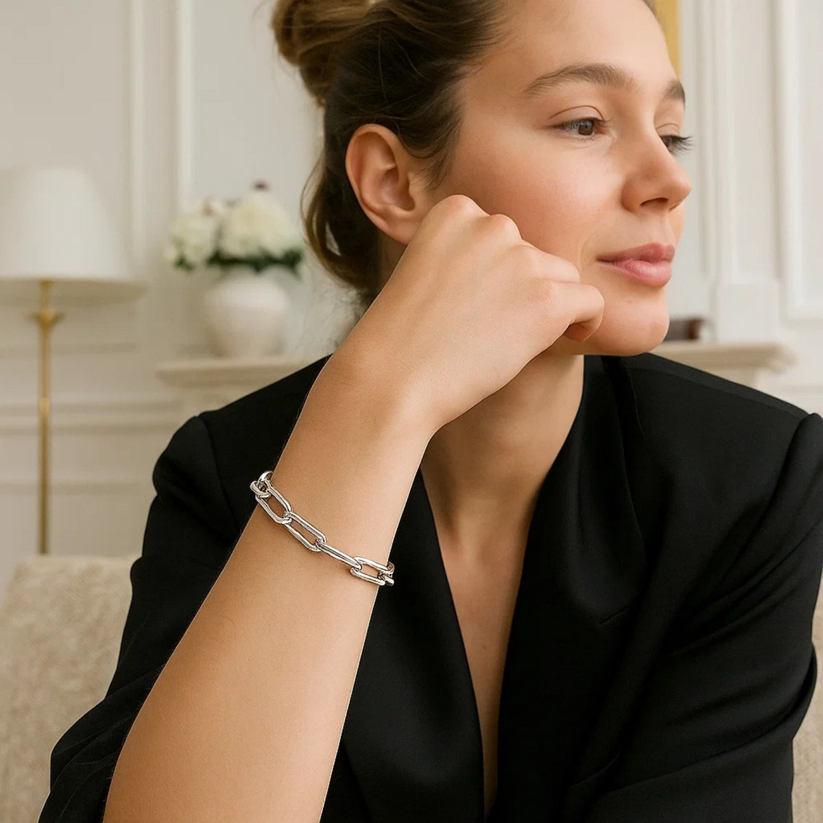 14K Extra Wide Paperclip Chain Bracelet (6.10 mm)