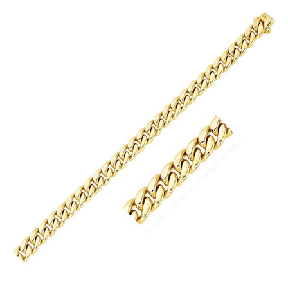 14k Classic Miami Cuban Solid Bracelet (5.00 mm)