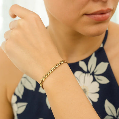 14k Classic Miami Cuban Solid Bracelet (5.00 mm)