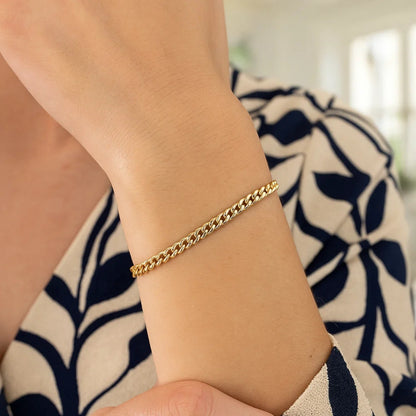 14k Classic Miami Cuban Solid Bracelet (5.00 mm)