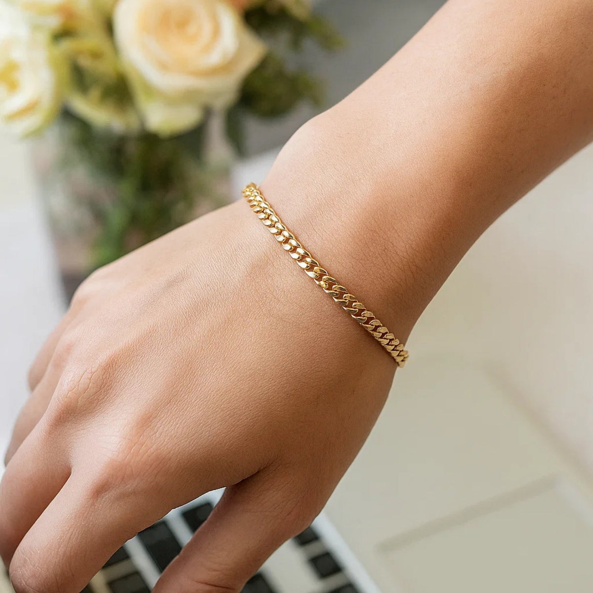 14k Classic Miami Cuban Solid Bracelet (5.00 mm)