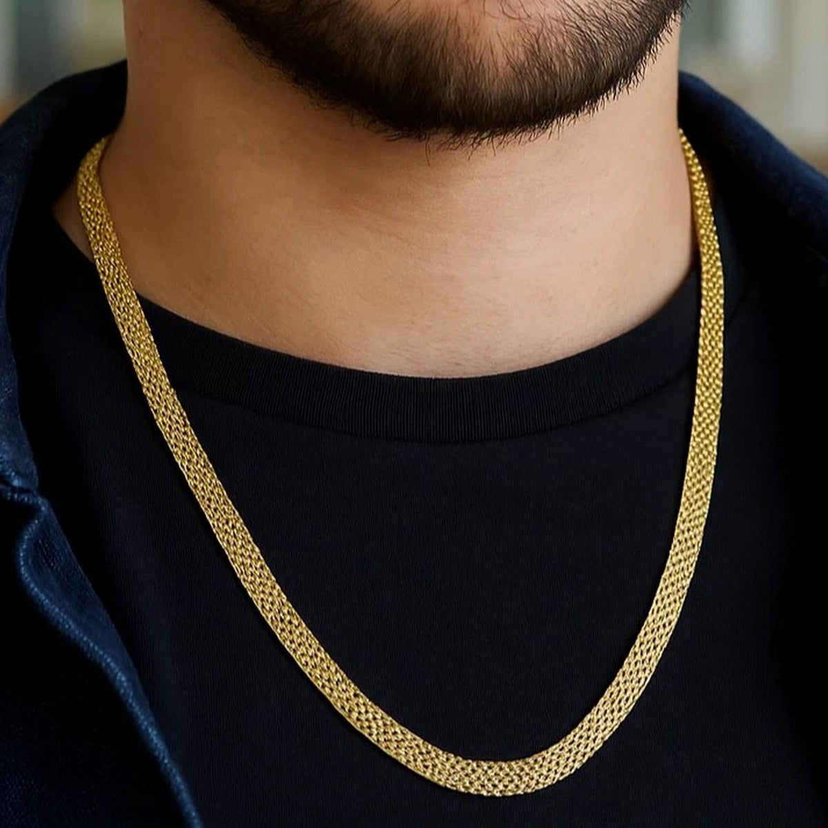 14k Yellow Gold Bismark Chain