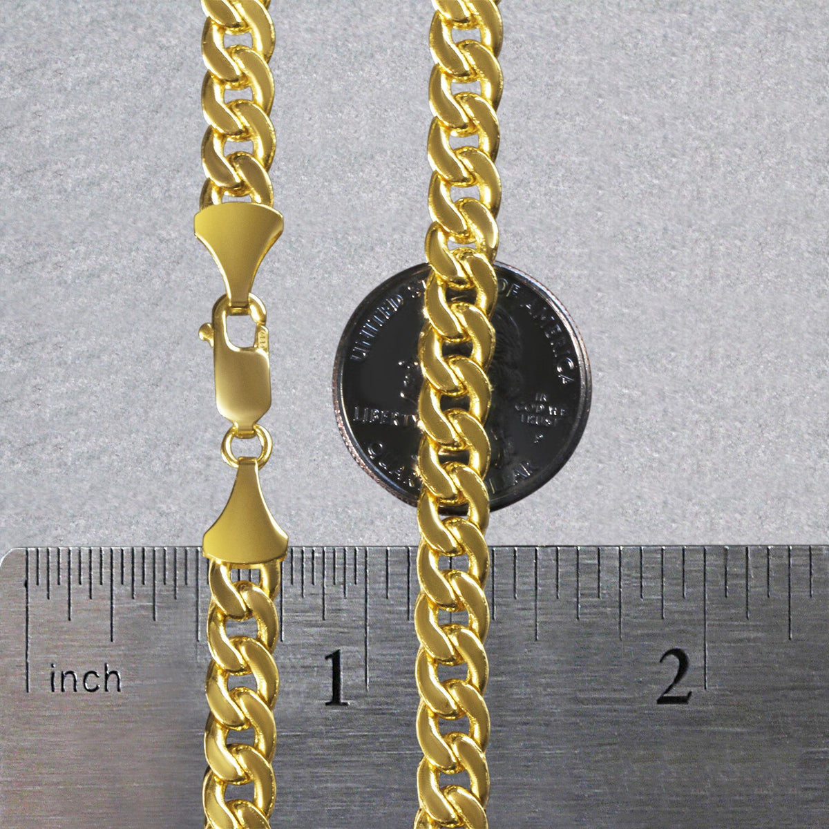 14k Miami Cuban Semi Solid Chain