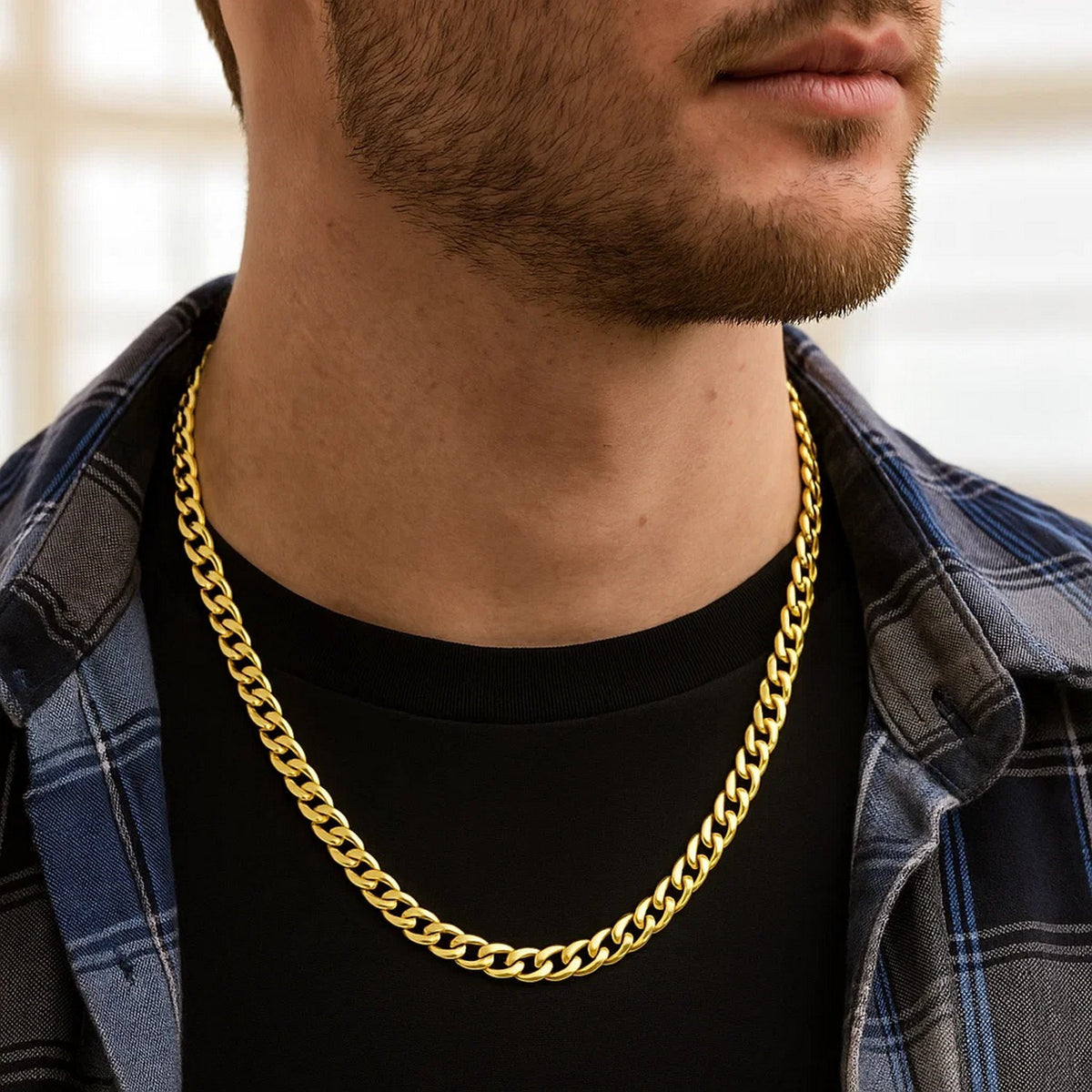 14k Miami Cuban Semi Solid Chain