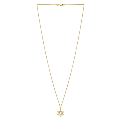 Star of David Necklace in 14K Yellow Gold