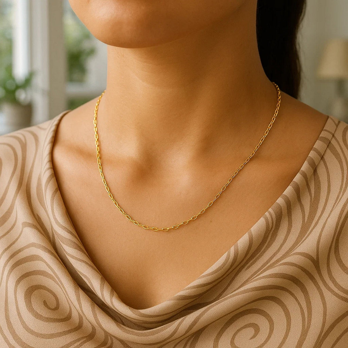 14k Oval Cable Link Chain