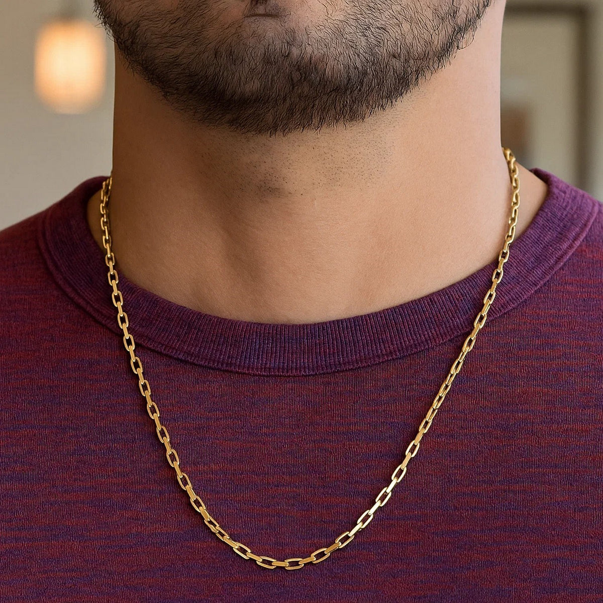 14k Yellow Gold French Cable Link Chain